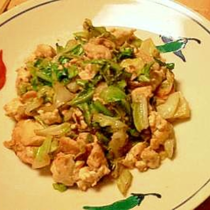 ダイエットに!鶏とキャベツと豆腐のチャンプルー